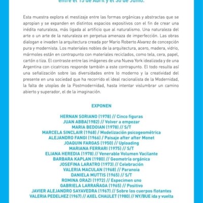 Invitación - Naturaleza y Artificio 2008 - Josefina Laratro